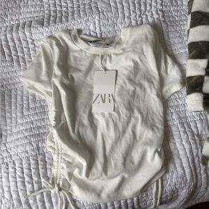 Zara White Short Sleeve Tee